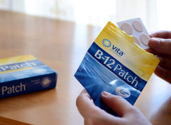 Patch applied to the inner wrist