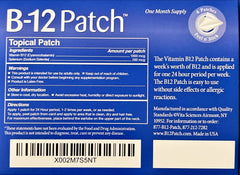 One-month supply of Vita Sciences B12 patches