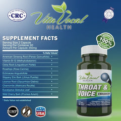 VitaVocal bottle highlighting voice clarity benefits