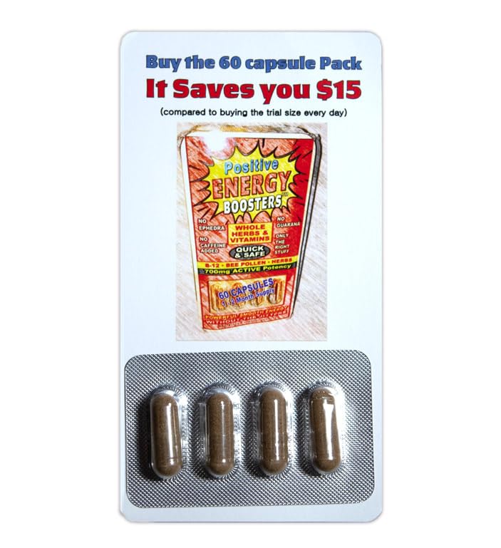 VitaBoost Positive Power Energy Boosters packaging with capsules