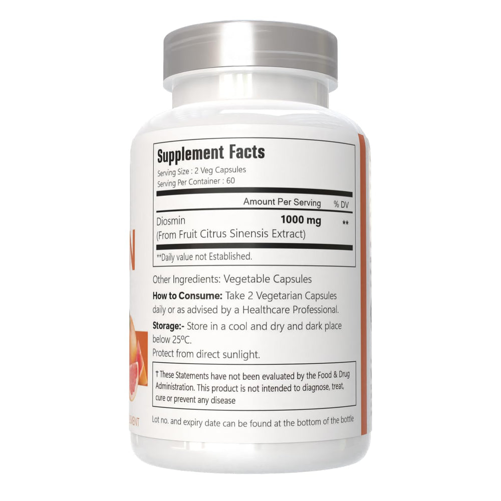 VitaCosmoX Diosmin bottle with GMP and clean formula indicators