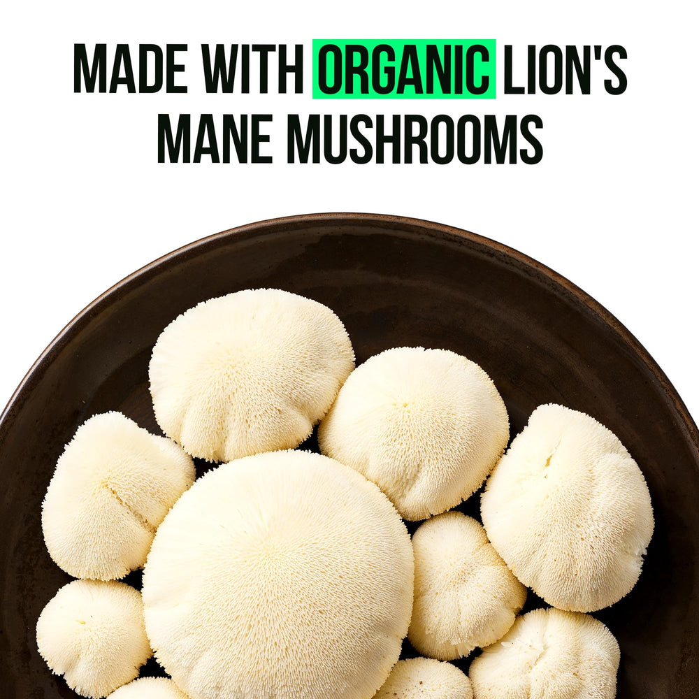 Another close-up shot of VitaRaw Lions Mane capsules