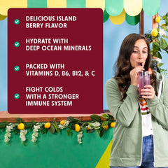 Open stick packet showing powder ready to mix into water