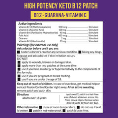 Close-up of VitaPatch Keto Patch with B12 and Guarana