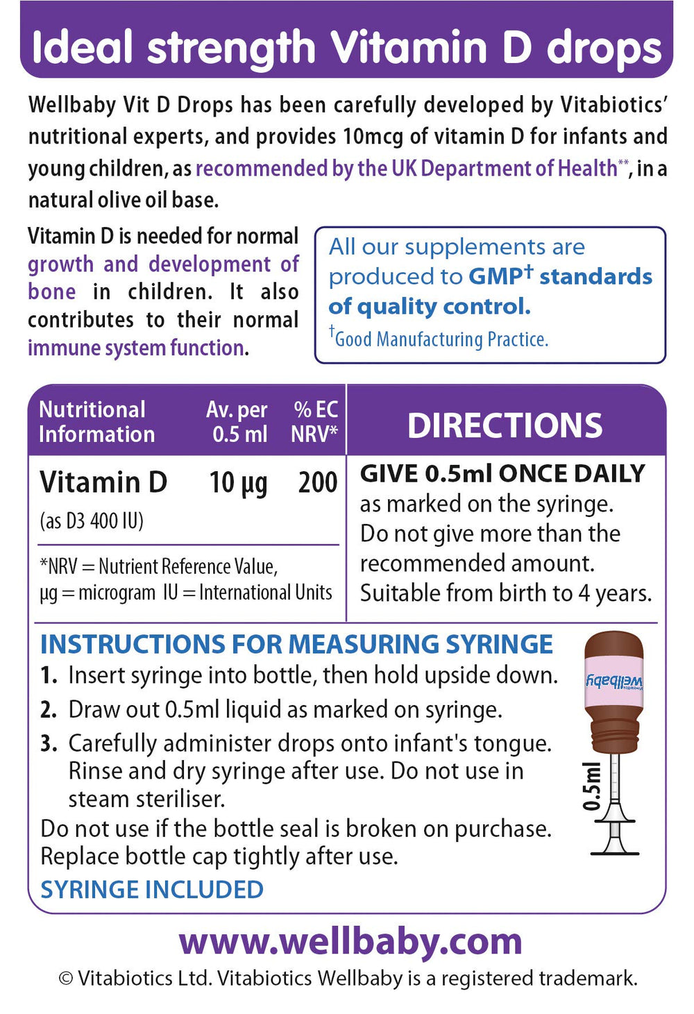 Vitabiotics Wellbaby logo