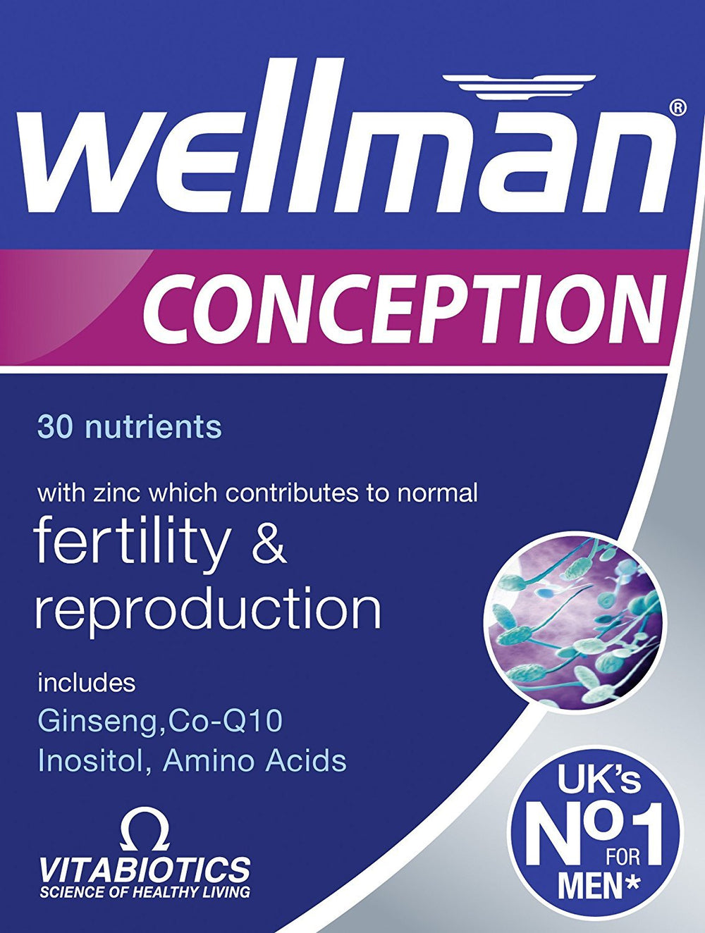 Vitabiotics Wellman Conception 30 tablets bottle front view