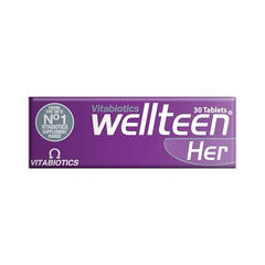 Wellteen Her packaging and bottle label