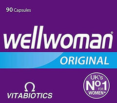 Close-up of Wellwoman 90 capsules/tablets