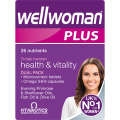 Vitabiotics Wellwoman Plus 56 capsules box front