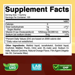 Vitabod D3 Gummies bottle back label