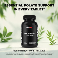 Energy metabolism support from folic acid