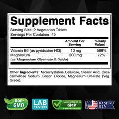 Label highlight: 300 mg elemental magnesium per serving