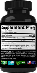 Supplement bottle with dosage instructions