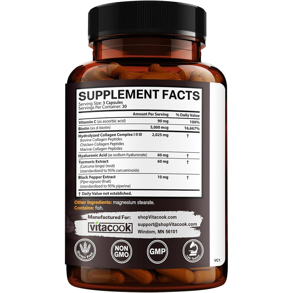 Vitacook Collagen Peptides Complex 90-count capsules