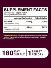 Stomach-friendly iron tablet from Vitacook