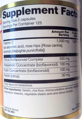 Graphic illustration of citrus bioflavonoids complex in Vitacost Buffered C Complex