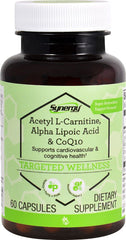 Bottle of Vitacost CoQ10 + Alpha Lipoic Acid + Acetyl L-Carnitine HCl 60 capsules