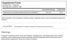 Close-up of Vitacost Chromium Polynicotinate ChromeMate capsules