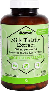 Bottle of Vitacost Milk Thistle Extract 600 mg per 2-capsule serving, 300 capsules