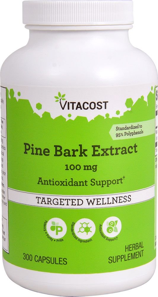 Vitacost Pine Bark Extract 95% OPCs, 100 mg, 300 capsules