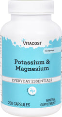 Vitacost Potassium & Magnesium 200 Capsules bottle - front view