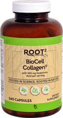 Vitacost ROOT2 BioCell Collagen with Hyaluronic Acid bottle front view