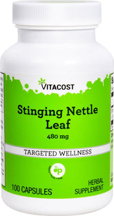 Bottle of Vitacost Stinging Nettle Leaf 480 mg - 100 capsules