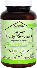 Vitacost Super Daily Enzymes bottle label with 240 capsules