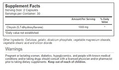 Chrysin supplement capsules from Vitacost