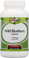 Vitacost Wild Blueberry Extract 1000 mg – 120 capsules bottle