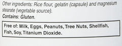 Supplement facts panel showing 15 mg zinc and 1 mg copper per capsule