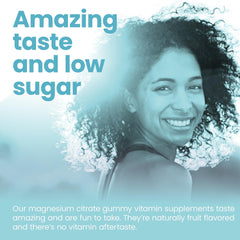 Nutrition facts label for Vitafive magnesium gummies