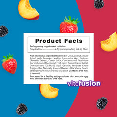 Assorted fruit-flavored Fibre Well gummies