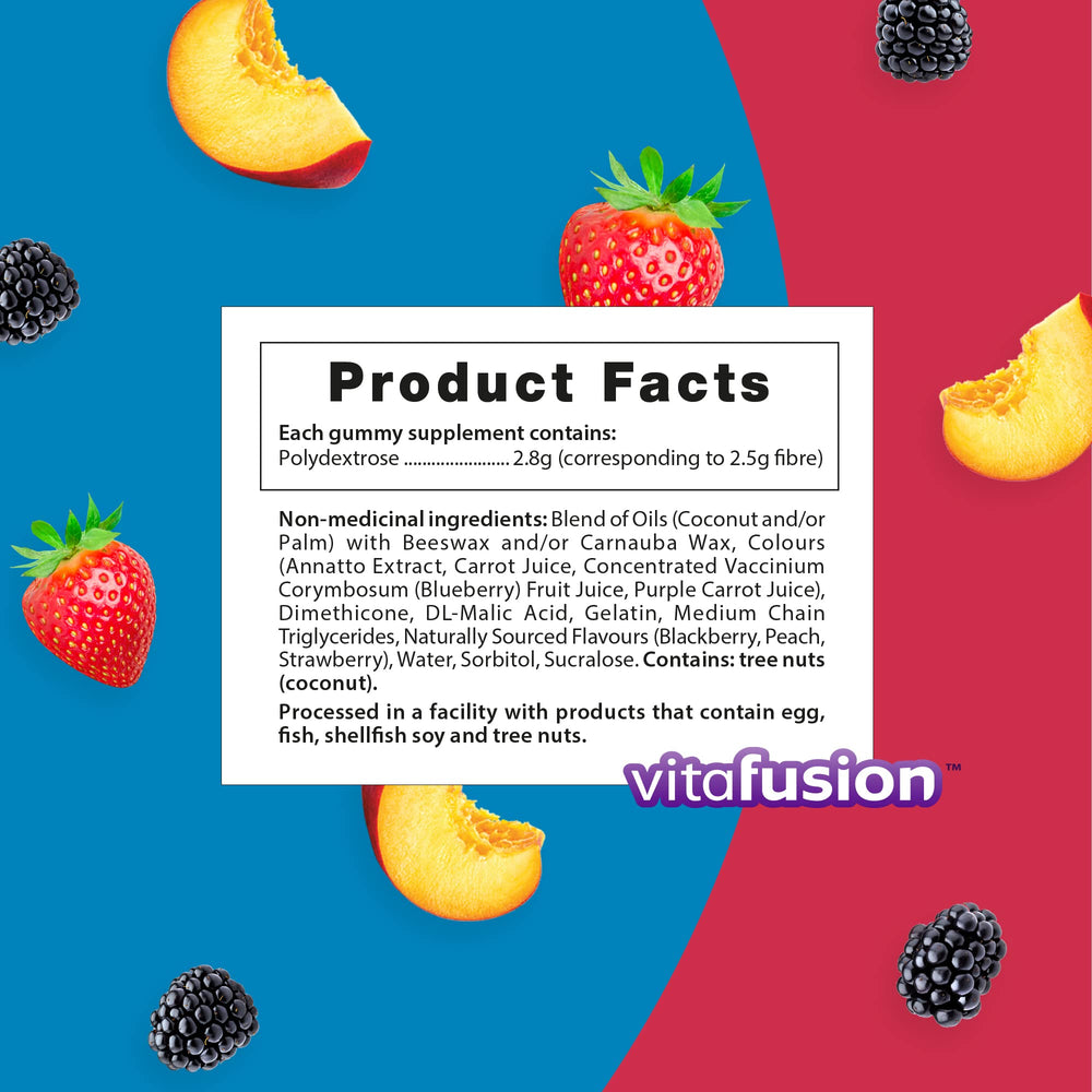 Close-up of a single Fibre Well gummy