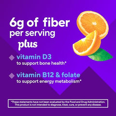 Vitamin D3 label on Vitafusion GLP-1 Support bottle highlighting bone health context.