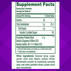 Close-up of a mango-flavored probiotic gummy