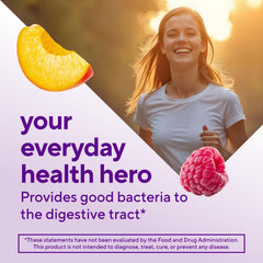 Assorted raspberry, peach, and mango flavored gummies in a bowl