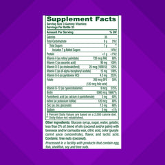 Serving suggestion showing three gummies