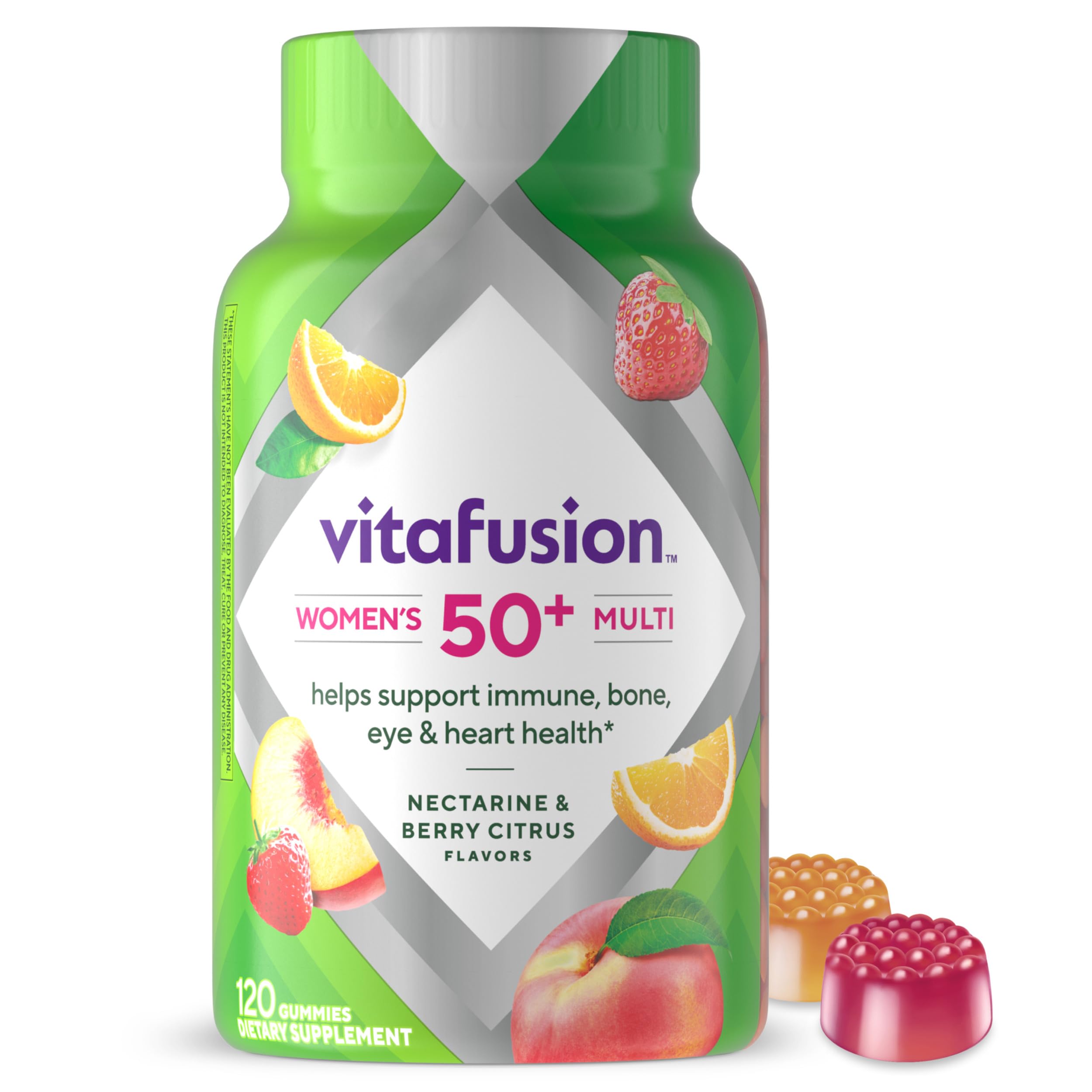 Bottle of Vitafusion Women's 50+ Daily Multivitamin Gummies, 120 count Bottle of Vitafusion Women's 50+ Daily Multivitamin Gummies, 120 count