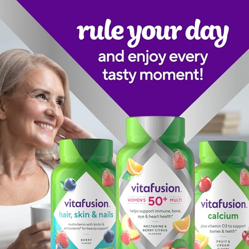 Lifestyle image of older women using Vitafusion gummies Lifestyle image of older women using Vitafusion gummies