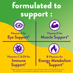 Gummies in raspberry and black tea flavors