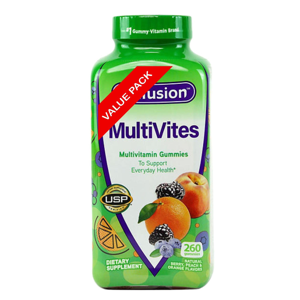 Vitafusions MultiVites Gummies 260-count bottle with Seven Days Pills case (Pack of 1)