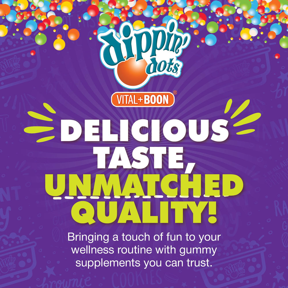 Bottle and packaging showing two-month supply of gummies