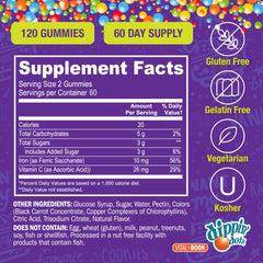 Gelatin-free illustration of Vital+Boon iron gummies