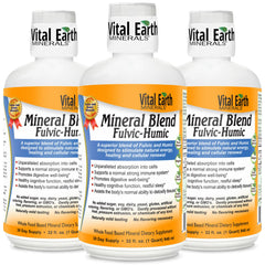 Front view of Vital Earth Fulvic Humic 3-pack