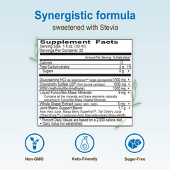 Label highlighting fulvic acid and trace minerals