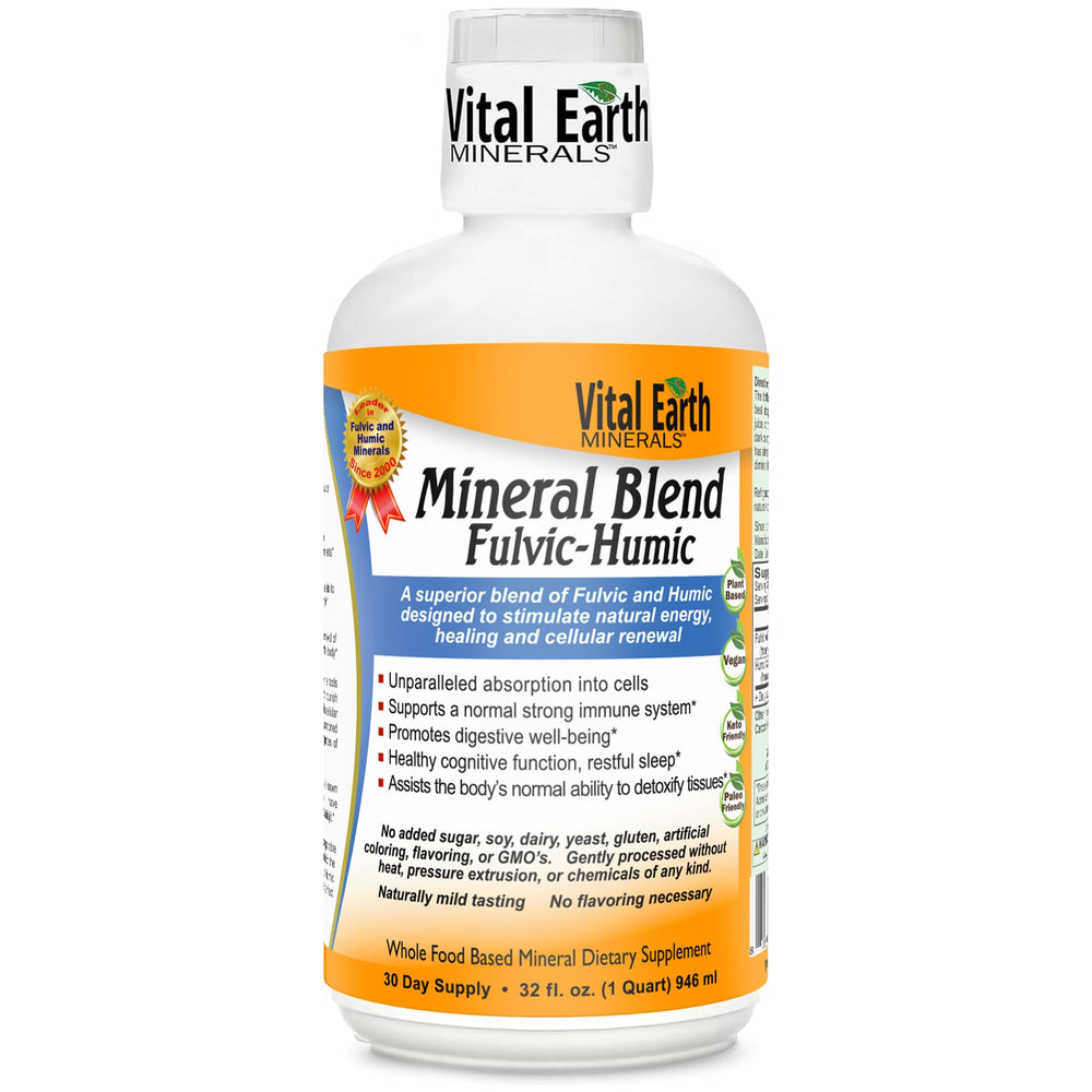 Vital Earth Minerals Fulvic Humic Liquid 32 oz bottle