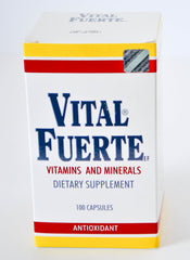 Vital Fuerte vitamins and minerals dietary supplement bottle front view