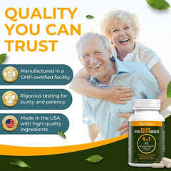 Icons representing immune support and gut health