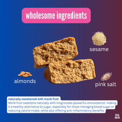 Vital Halva bar with pink salt detail hints keto-friendly, low-sugar indulgence.